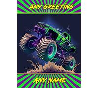 Personalised Monster Truck Birthday Card