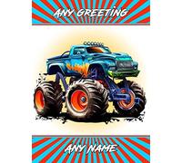 Personalised Monster Truck Birthday Card