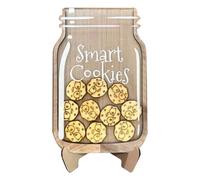 Personalised Moon Jar with Stars 21 x 13.7 cm, Wood and Acrylic, Magnetic Chalkboard for Class, Children's Behavior Incentive Tool