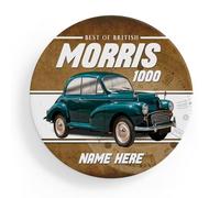 Personalised Morris Minor 1000 Coaster Round Classic Car Drink Mat Retro Garage Coffee/Tea Coaster Dad Grandad Mechanic Birthday Gift For Him CLC38