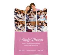 Personalised Mothers Day Blanket, Personalized Blanket with Pictures for Adults,Custom Blanket with Photo Text, Customized Blanket Using My Own Photos, Best Gifts for Mom Dad Friends Birthday