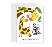 Personalised Mothers Day Card Gifts for Mum Custom Mothers Day Gifts from Daughter Son for Women Her Mum Grandma Mom Mama Mummy Grandmother Aunt(Design 1)