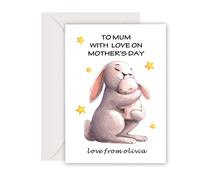 Personalised Mothers Day Card Gifts for Mum Custom Mothers Day Gifts from Daughter Son for Women Her Mum Grandma Mom Mama Mummy Grandmother Aunt(Design 2)