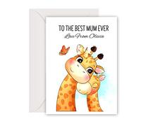 Personalised Mothers Day Card Gifts for Mum Custom Mothers Day Gifts from Daughter Son for Women Her Mum Grandma Mom Mama Mummy Grandmother Aunt(Design 3)