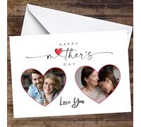 Personalised Mother's Day Card Heart Photo Frames Card