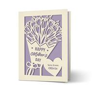 Personalised Mothers Day Card Mothers Day Gifts Card for Mum from Daughter Son Mother's Day Card Mum Gifts for Women Her Mum Grandma Mom Mama Mummy Grandmother with Envelope(Lilac Purple)