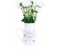 Personalised Mothers Day Flower Jug, If Nannies Were Flowers Nanny Gift | 12.5cm Small Ceramic Vase Keepsake Personalised with Name; Thoughtful Present for Mum, Nan, Grandma, Nana or Auntie