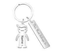 Personalised Mothers Day Keyring for Mum - Custom Kids Names Keychain for Mummy, Family Names Engraved Key Ring (Silver, Stainless Steel) | Mum Gifts for Mothers Day Birthday