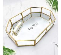 Personalised Mothers Day Mirrored Tray Perfume Candle Tray Gold Vanity Tray for Dresser Bathroom Bedroom Gift for Her Girlfriend Wife Daughter Mum Granddaughter Custom Gift for Birthday Wedding