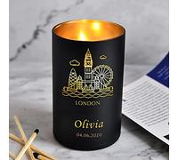 Personalised Mothers Day Scented Candle Orange Blossom Jasmine Amber Candle Natural Coconut Wax Candle Birthday Candle for Her Memorial Gift for Anniversary Wedding Christmas Thank You Gift (London)