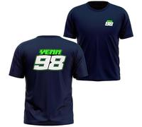 Personalised Motocross T Shirt Name & Race Number Top Custom MX Dirt Bike Racing Pits Track Day Practice Tee Boys Girls, 3-4 Years, Navy