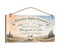 Personalised Motorhome Adventure Before Dementia Retirement Plaque 20x10cm