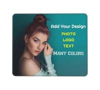 Personalised Mouse Mat Custom Gaming Mouse Pad with Anti Slip Rubber Base for Office Home Laptop Computer, Design Your Own Desk Mat with Picture Logo Text, Photo Birthday Gifts, Horizontal, 18x22 cm
