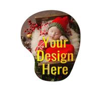 Personalised Mouse Mat, Custom Mouse Pad with Photo Text Logo, Non-Slip Personalised Mouse Mats for Desk, Customize Gaming Mouse Pad for Office Home Family Friends Lovers Couples (With Wrist Rest)