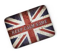 Personalised Mouse Mat KEEP CALM UNION JACK ST404 Computer Pad PC Laptop Gamer Work Teacher Gift