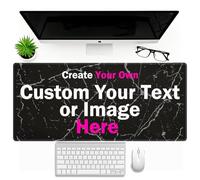 Personalised Mouse Mat with Photo Large Custom Computer Desk Mat Picture Logo Text XL/XXL Personalized Keyboard Mouse Mat Non-Slip for Computer Office Supplies