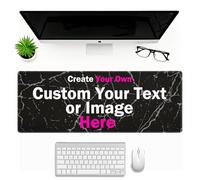 Personalised Mouse Mat with Photo Large Custom Computer Desk Mat Picture Logo Text XL/XXL Personalized Keyboard Mouse Mat Non-Slip for Computer Office Supplies