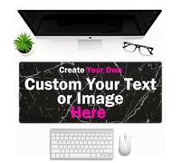 Personalised Mouse Mat with Photo Large Custom Computer Desk Mat Picture Logo Text XL/XXL Personalized Keyboard Mouse Mat Non-Slip for Computer Office Supplies