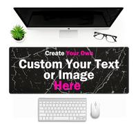 Personalised Mouse Mat with Photo Large Custom Computer Desk Mat Picture Logo Text XL/XXL Personalized Keyboard Mouse Mat Non-Slip for Computer Office Supplies