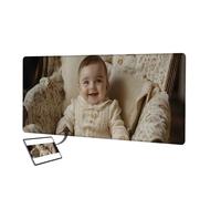 Personalised Mouse Mats for Desk, Custom Gaming Mouse Pad, Personalised Gifts, Waterproof Desk Mat with Non-Slip Rubber Base, Customized Mousepad for Family, Friends, Lovers, Couples 420x350mm A-0