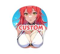 Personalised Mouse Pad with Wrist Support, Ergonomic Personalized Mousepad with Photo Text, Non-Slip Base, Custom Memory Foam Mouse Pad Rest for Wireless Gaming Desk Accessories