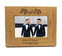 Personalised Mr and Mr Wedding Photo Frame Landscape (4 x 6 Inch)
