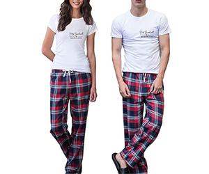 Personalised Mr & Mrs Matching Pyjama Set His and Hers Pyjamas For Couples Valentines Day Gift Set Tartan Pjs Honeymoon Sets Newlyweds Anniversary Red