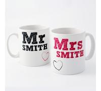 Personalised MR & MRS MUG SET