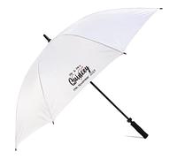 Personalised Mr & Mrs with Surname Name & Date and Cupids Heart Wedding Design White Wedding Umbrella Parasol