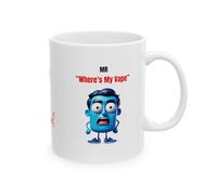 Personalised Mr Where's My Vape Mug, Mister, Vape, Vaper, Design, White Ceramic