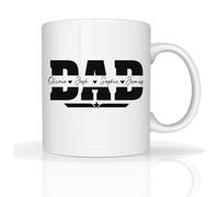 Personalised Mug Fathers Day Gift Custom Photo Mug Gifts for Daddy 11oz Ceramic Coffee Cup Best Dada Ever Daddy Birthday Presents (Dad Star)