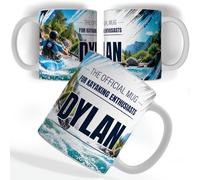 Personalised Mug for Kayakers with His Name, 360° Wrap Print, Gifts for Men | The Official Mug for Kayaking Enthusiasts printed all the way round, his name in bold, 330 ml (11 oz), dishwasher safe