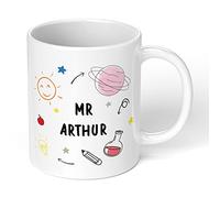Personalised Mug for Teacher Thank You End Term Student Pupil Present Leaving 11oz Coffee Tea Novelty Appreciation Leaving Gift Science Theme