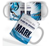 Personalised Mug for Wing Foilers with His Name, 360° Print, Gifts for Men | The Official Mug for Wing Foil Enthusiasts printed all the way round, his name in bold, 330 ml (11 oz), dishwasher safe