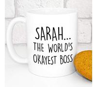 Personalised Mug - Funny Secret Santa Gift - Add A Message - World's Okayest (Boss)