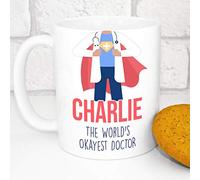 Personalised Mug - Funny Secret Santa Gift - Add A Message - World's Okayest (Doctor)