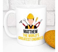 Personalised Mug - Funny Secret Santa Gift - Add A Name - World's Greatest (Engineer)