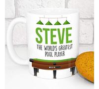 Personalised Mug - Funny Secret Santa Gift - Add A Name - World's Greatest (Pool Player)