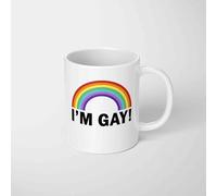 Personalised Mug I AM Gay! | Pride Inspired | Standard, Heat-Change or Mug & Coaster Set | Fun LGBTQ+ Coffee Tea Cup | Unique Novelty Gift
