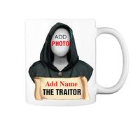 Personalised Mug, Novelty, Funny, Hodded Face mask, Office Traitor colleage, Birthday Gift, Gift for Him and her