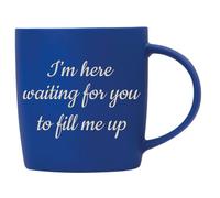Personalised Mug with Custom Text - Ideal Gifts for Officemates, Father's Day, Mother's Day, Retirement and Other Special Occasions - Office Cup (Matt Blue Ceramic Mug, 300ml)