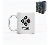 Personalised Mug with X Console Controller Design, Gift Boxed, Personalise with Any Name for Any Gamer, Birthday Gift for him, Printed in the UK