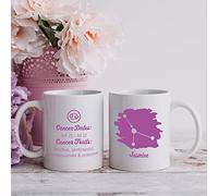 Personalised Mug with Zodiac Horoscope Star Sign Design - 11oz Ceramic Coffee Mug Tea Cup - Novelty Gift Mug - Cancer