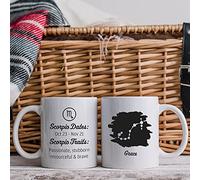 Personalised Mug with Zodiac Horoscope Star Sign Design - 11oz Ceramic Coffee Mug Tea Cup - Novelty Gift Mug - Scorpio