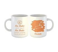 Personalised Mug with Zodiac Horoscope Star Sign Design - 11oz Ceramic Coffee Mug Tea Cup - Novelty Gift Mug - Leo
