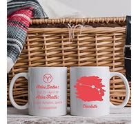 Personalised Mug with Zodiac Horoscope Star Sign Design - 11oz Ceramic Coffee Mug Tea Cup - Novelty Gift Mug - Aries