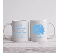 Personalised Mug with Zodiac Horoscope Star Sign Design - 11oz Ceramic Coffee Mug Tea Cup - Novelty Gift Mug - Aquarius