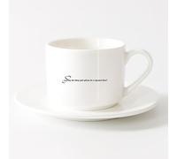 Personalised Mugs Famous Quote Windows Inspirational Mirror （6oz/175ml） for Coffee, Soup, Tea, Milk, Latte, hot Cocoa, Ladies, Men，Sets Tea Cup with Saucers (White)