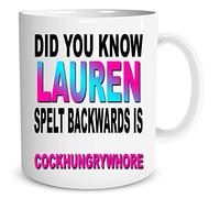 Personalised Mugs Funny Gifts Custom Made Any Name C*ck Hungry Whore Birthday Christmas Secret Santa Colleague Best Friend Humour WSDMUG1274