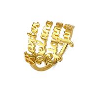 Personalised Multiple 4 Names Ring Custom Family Name Ring 925 Sterling Silver Ring Carrie Style Ring Dainty Statement Ring Gift for Girlfriend, Wife, Mom, Grandma